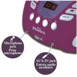 Lecteur CD Bluetooth La Reine des Neiges avec Effets Lumineux - LEXIBOOK - Tr...