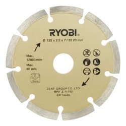 RYOBI - Meuleuse d'angle 800 W diam. 125 mm - 12 000 tr/min + sac, disque dia...
