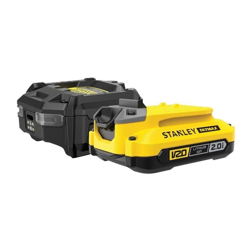 Starter kit Batterie 18V 2Ah + Chargeur 1,25A - STANLEY FATMAX - SFMCB10D1-QW