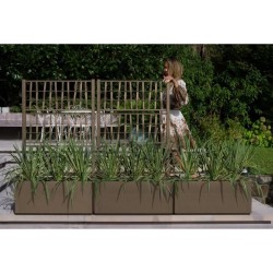 STEFANPLAST Bac a fleur/Jardiniere ETHICA rectangulaire 80 cm avec treillis -...