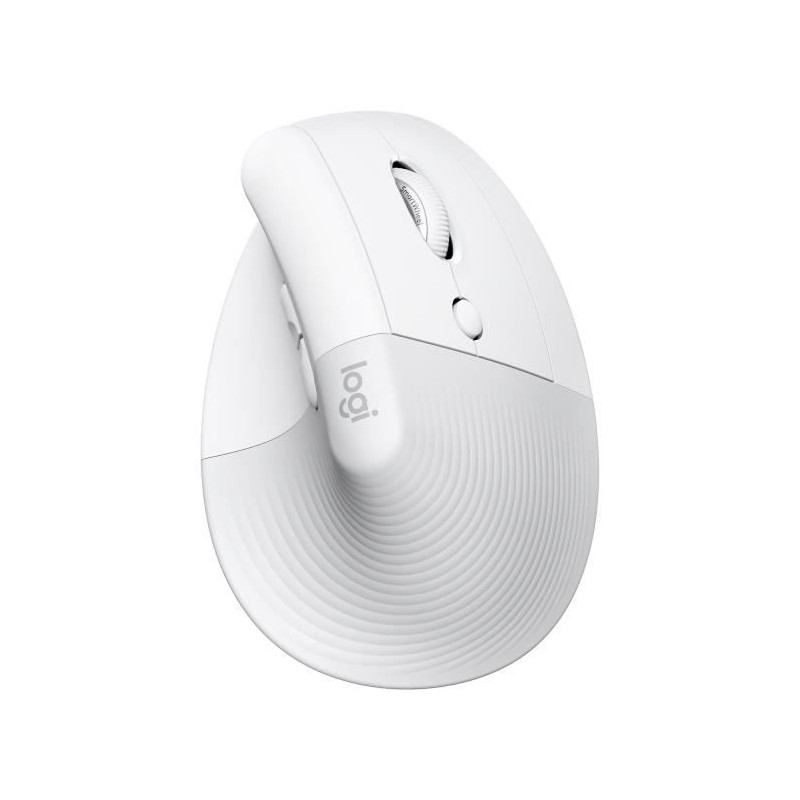 Souris - Sans Fil - Logitech - Lift Ergonomique Verticale - Blanc - Droitier