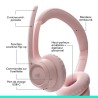 Casque - Sans fil - Logitech - Zone 300 - Bluetooth - Anti-parasite - Rose