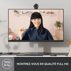 Webcam - Full HD 1080p - Logitech - Brio 300 - Microphone intégré - Graphite