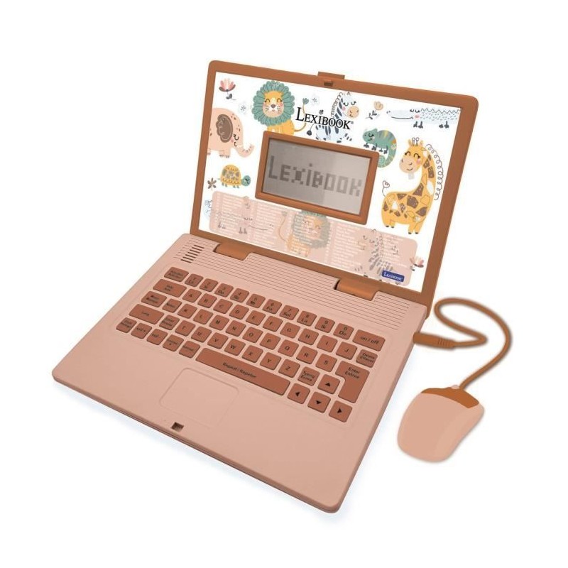 Lexibook - Ordinateur éducatif coloris Animaux – 124 activités (Français/Angl...