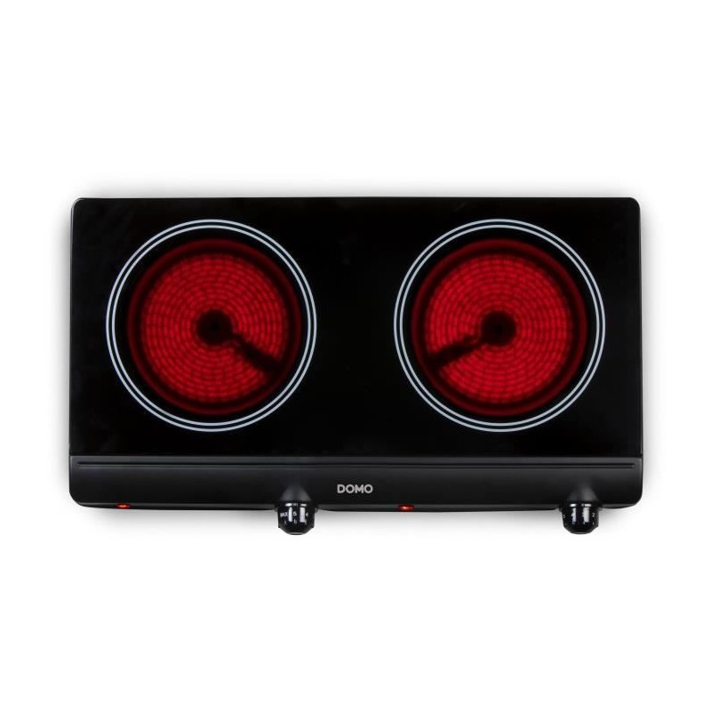Plaque de cuisson - DOMO - 2 feux - 50,2 x 29,4 x 6,7 cm - DO339KP