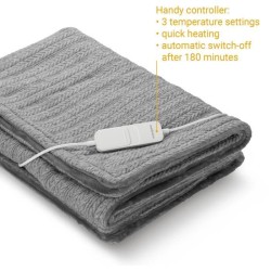 Couverture chauffante reversible en maille - MEDISANA - HB 680 - Chauffe rapi...