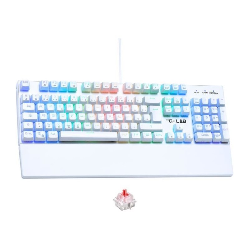 Clavier Gamer - The G-Lab - KEYZ RUBIDIUM - Mécanique (Switch Rouge) - Repose...