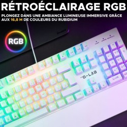 Clavier Gamer - The G-Lab - KEYZ RUBIDIUM - Mécanique (Switch Rouge) - Repose...