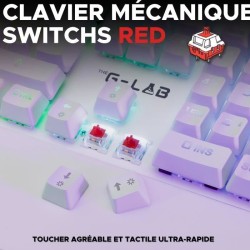 Clavier Gamer - The G-Lab - KEYZ RUBIDIUM - Mécanique (Switch Rouge) - Repose...