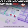 Clavier Gamer - The G-Lab - KEYZ RUBIDIUM - Mécanique (Switch Rouge) - Repose...
