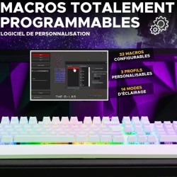 Clavier Gamer - The G-Lab - KEYZ RUBIDIUM - Mécanique (Switch Rouge) - Repose...