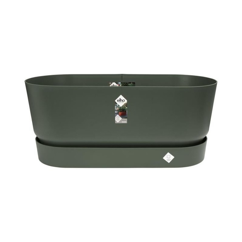 ELHO Jardiniere avec roues Greenville Terrasse 80 - L 35 x W 78 x H 33.5 cm- ...
