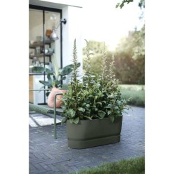 ELHO Jardiniere avec roues Greenville Terrasse 80 - L 35 x W 78 x H 33.5 cm- ...