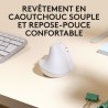 Souris - Sans Fil - Logitech - Lift Ergonomique Verticale - Blanc - Droitier ...