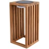 Lanterne solaire décorative - LUMISKY - CHENNAI - H30 cm - En bois teck massi...