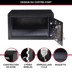 Coffre-fort a clé Master Lock X031ML - Noir - Idéal pour les objets de valeur...