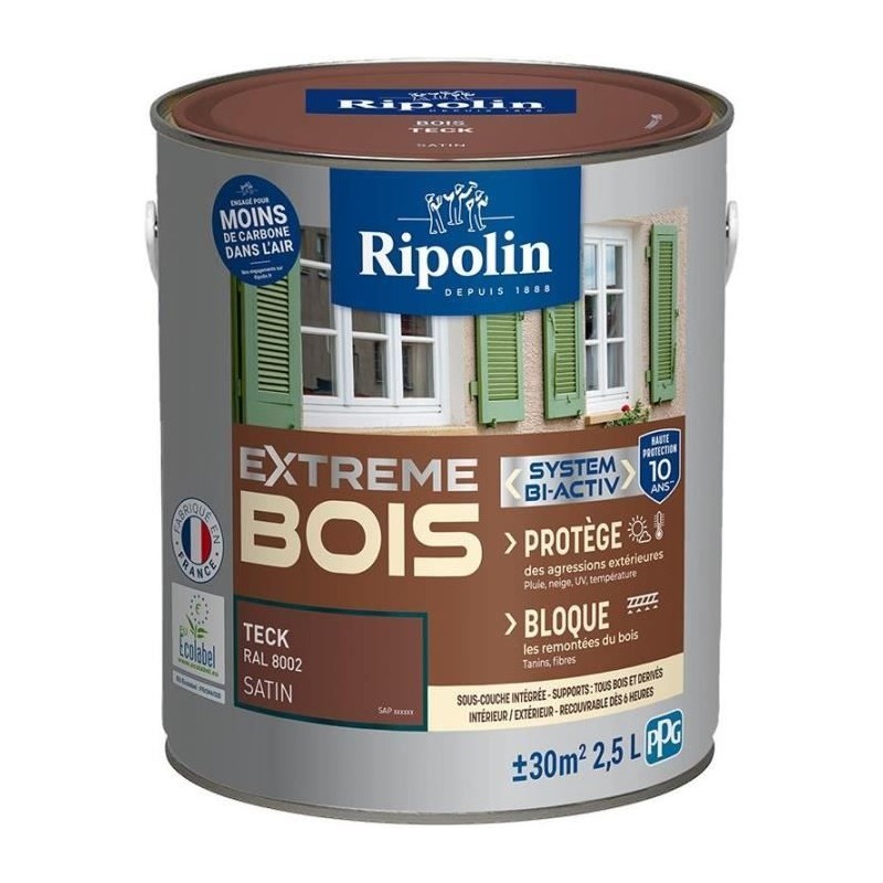RIPOLIN PROTECTION EXTREME BOIS TECK Satin 2,5 L