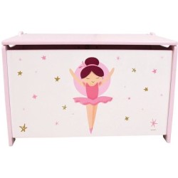 Coffret a jouets en bois - Danseuse Ballerine - FUN HOUSE - H.40 x L.58 x P.3...