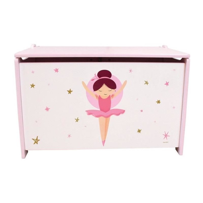 Coffret a jouets en bois - Danseuse Ballerine - FUN HOUSE - H.40 x L.58 x P.3...