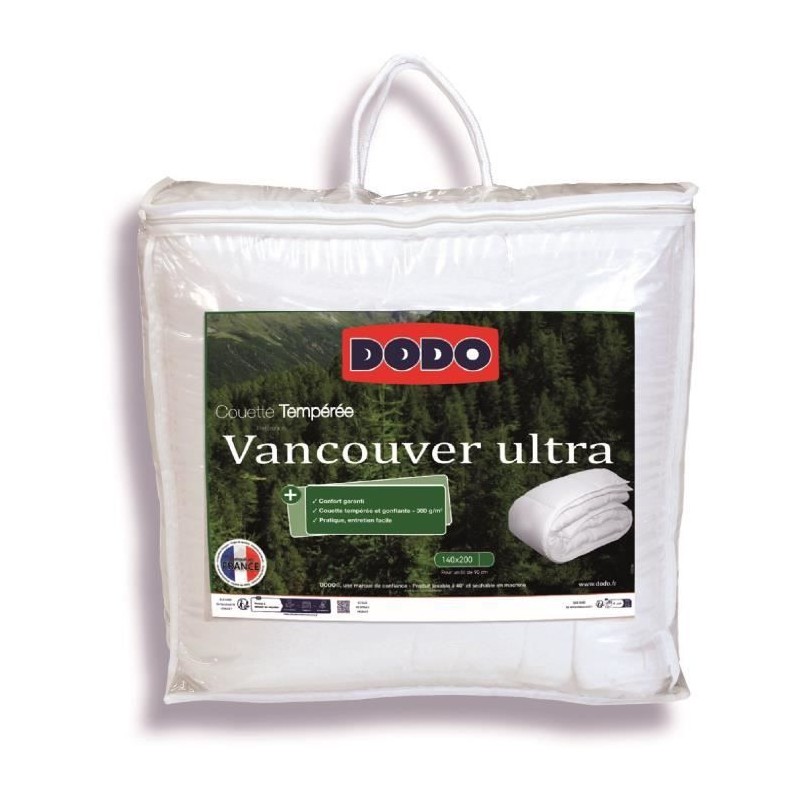 Couette VANCOUVER DODO - 140x200 cm - Ultra tempérée