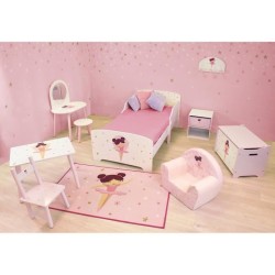 Coffret a jouets en bois - Danseuse Ballerine - FUN HOUSE - H.40 x L.58 x P.3...