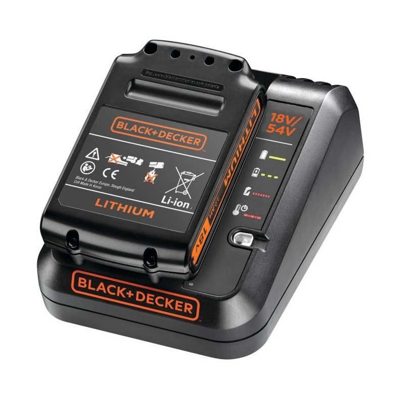 Kit batterie 18V 2 Ah + chargeur 2 Ah - BLACK+DECKER - BDC2A20-QW
