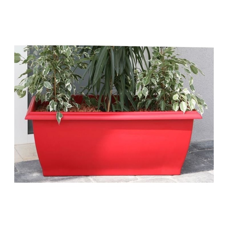 Jardiniere - RIVIERA -  Evolution - 80 x 40 x H 32 cm - 64 L - Rouge