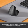 Souris - Sans Fil - Logitech - Lift Ergonomique Verticale - Graphite - Gaucher