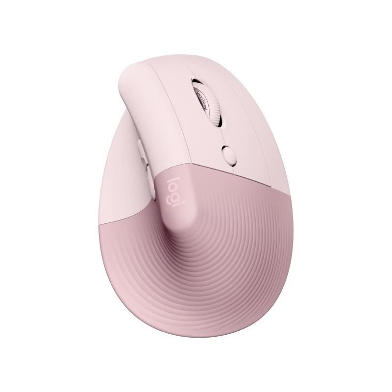 Souris - Sans Fil - Logitech - Lift Ergonomique Verticale - Rose - Droitier