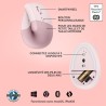 Souris - Sans Fil - Logitech - Lift Ergonomique Verticale - Rose - Droitier
