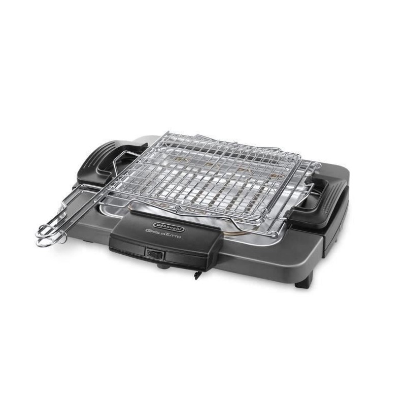 Barbecue électrique DELONGHI BQ60.X - Double grille - 1 900 W - Plateau alumi...