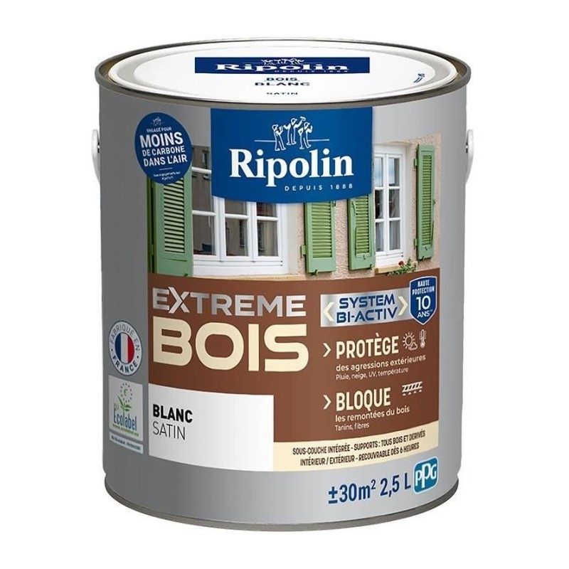 RIPOLIN PROTECTION EXTREME BOIS BLANC Satin 2,5 L