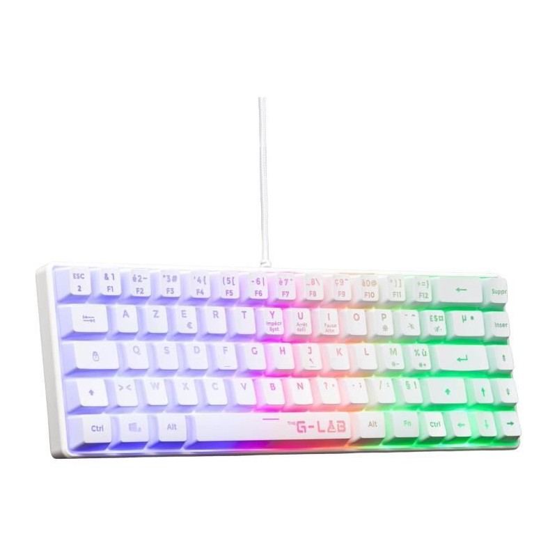 Clavier Gamer - The G-Lab - KEYZ HYDROGEN - 60% Format Compact - Rétroéclairé...