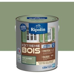 RIPOLIN Peinture pour bois intérieur et extérieur - Vert olivier Ral 6021 sat...