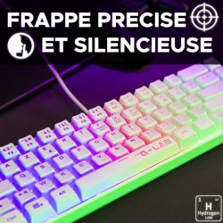 Clavier Gamer - The G-Lab - KEYZ HYDROGEN - 60% Format Compact - Rétroéclairé...