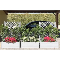 STEFANPLAST Bac a fleur/Jardiniere ITALIA rectangulaire avec treillis - 100x4...