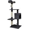 JASPER Arbre a chat gris 40 x 40 x 114 cm -3 plateformes, 1 niche, poteaux a ...