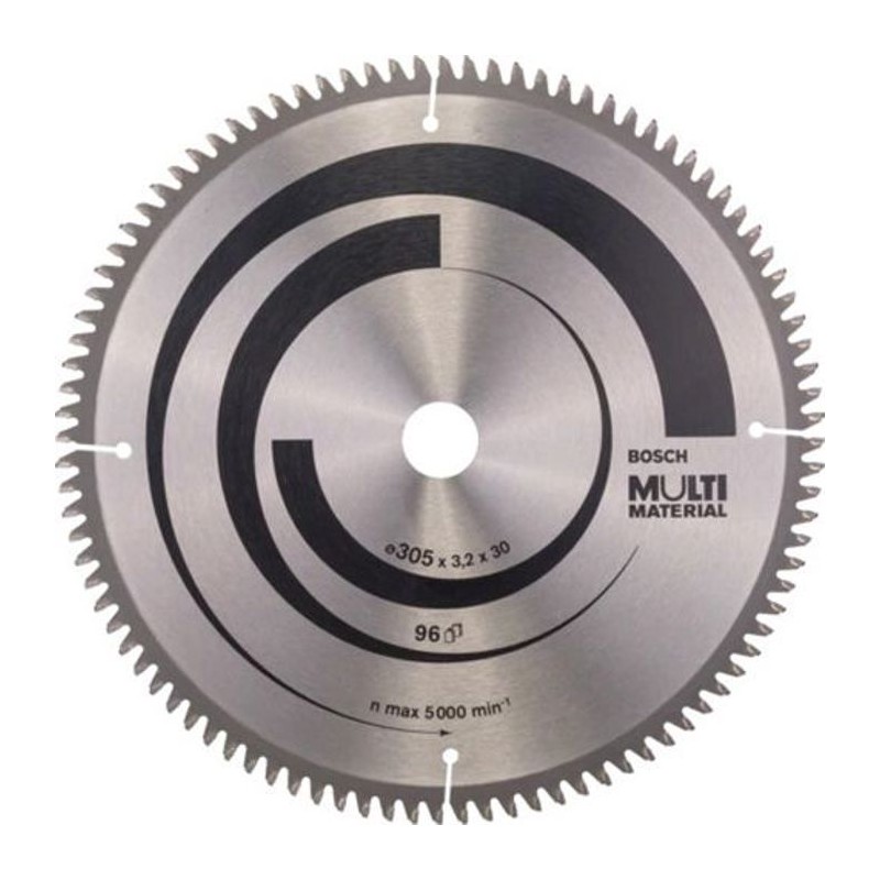 Lame de scie circulaire diametre 305 x 30 x 3,2 mm multimatériaux - 96 dents ...
