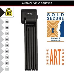 Antivol Vélo Pliable - MASTER LOCK - 8333EURDPRO - Acier Trempé, 3 Clés, Cert...