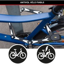 Antivol Vélo Pliable - MASTER LOCK - 8333EURDPRO - Acier Trempé, 3 Clés, Cert...