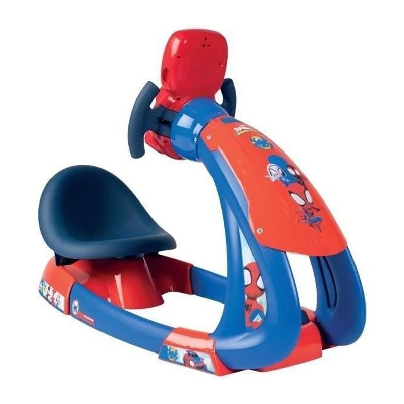 Smoby - Spidey - V8 Driver - Simulateur de conduite pour enfant - Siege ajust...