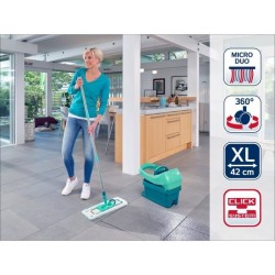 Set lave sol avec seau essoreur a roulettes Leifheit Profi XL Mobile 55096, b...