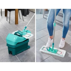 Set lave sol avec seau essoreur a roulettes Leifheit Profi XL Mobile 55096, b...