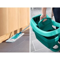 Set lave sol avec seau essoreur a roulettes Leifheit Profi XL Mobile 55096, b...