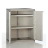 TITANIUM PLASTIKEN Armoire basse 2 portes avec étageres l70 x p44 x h88 cm Be...