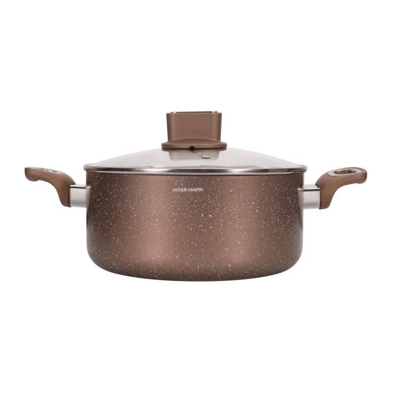 Marmite - ARTHUR MARTIN - AM5531 - 28 cm avec couvercle en verre - Aluminium ...