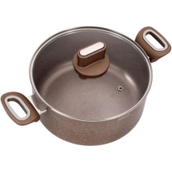 Marmite - ARTHUR MARTIN - AM5531 - 28 cm avec couvercle en verre - Aluminium ...