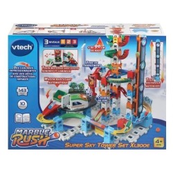 Circuit de billes VTECH MARBLE RUSH - SUPER SKY TOWER SET XL300E - 143 pieces...