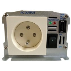 Convertisseur de tension - HTC TECHNIC - 24V/220 V - Puissance 600 W - Avec p...