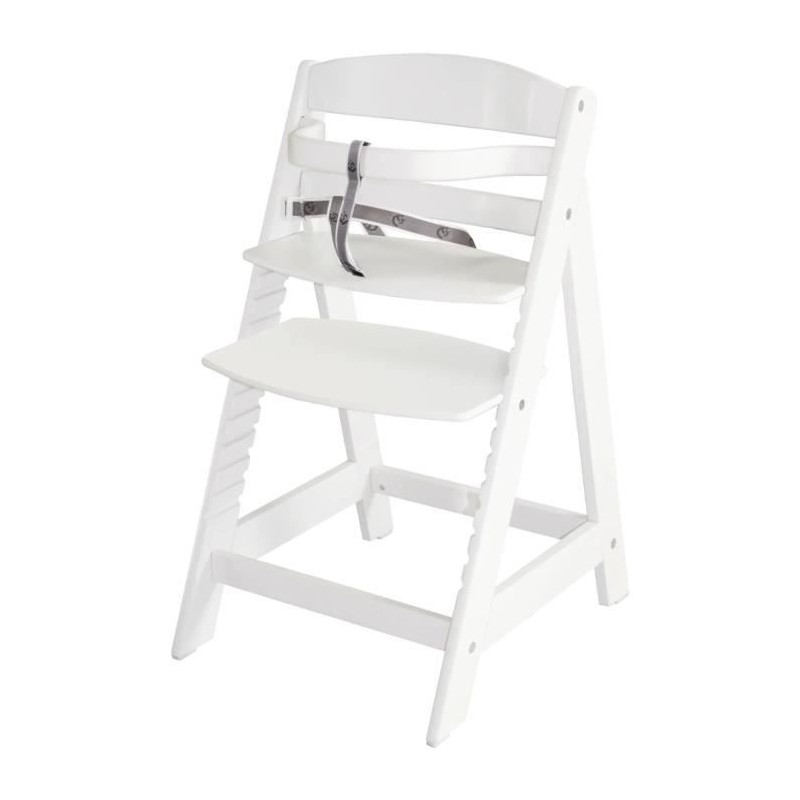 Chaise Haute Évolutive Sit Up III en Bois - ROBA - Réglable en Hauteur - Blanc